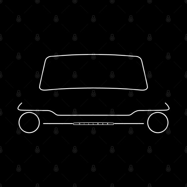 Hillman Imp Mark III outline graphic (white) by soitwouldseem