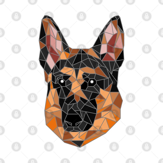 German Shepherd Stained Glass by inotyler