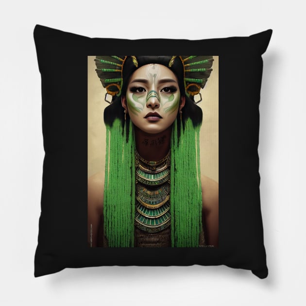 The Mayan Queen of Death Pillow by qaisarkhan101