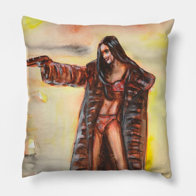 Demi Moore Pillow by Svetlana Pelin