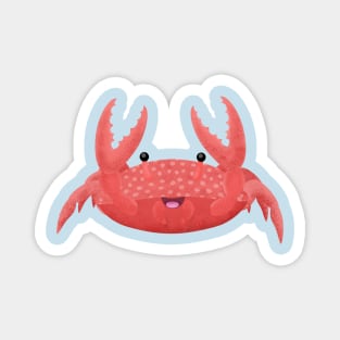 Cute red spotty crab cartoon illustration Magnet