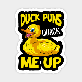 Duck Puns Quack Me Up! Adorable Duckling Pun Magnet