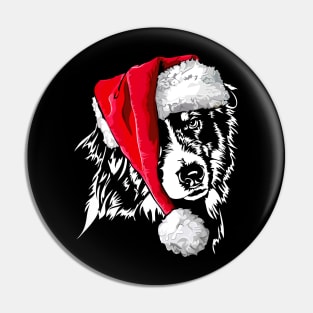 Santa Australian Shepherd Christmas dog Aussie mom Pin