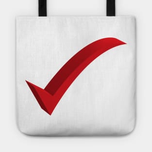 Red check mark Tote