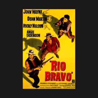 Classic Western Movie Poster - Rio Bravo T-Shirt