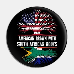 American Grown with South African Roots USA Flag Pin