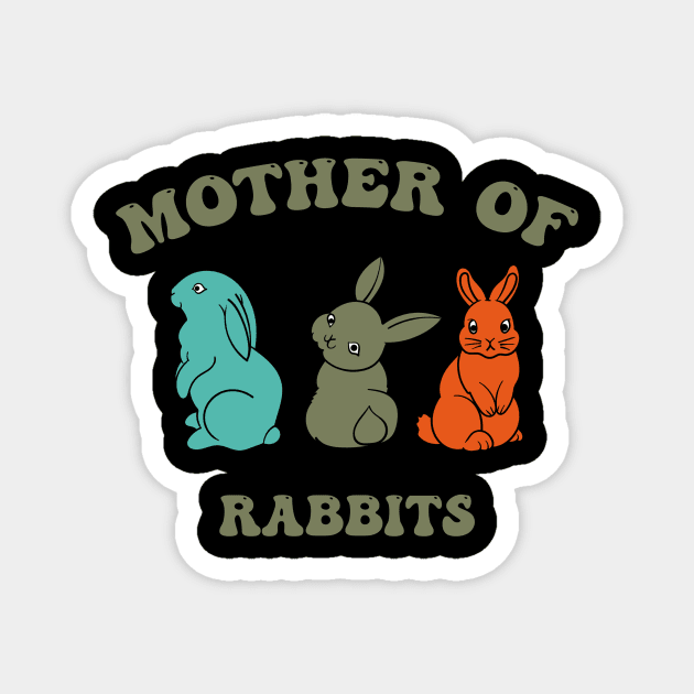 Mother Of Rabbits Magnet by Oiyo