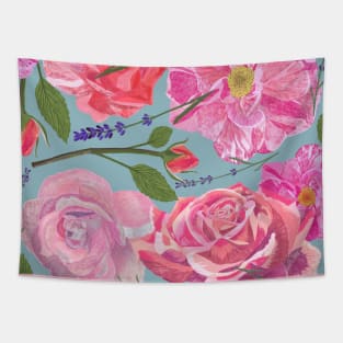 Roses in pink Tapestry