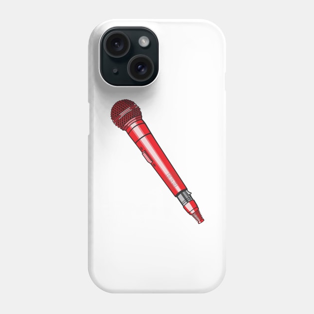 Microphone (Red Colorway) Analog / Music Phone Case by Analog Digital Visuals