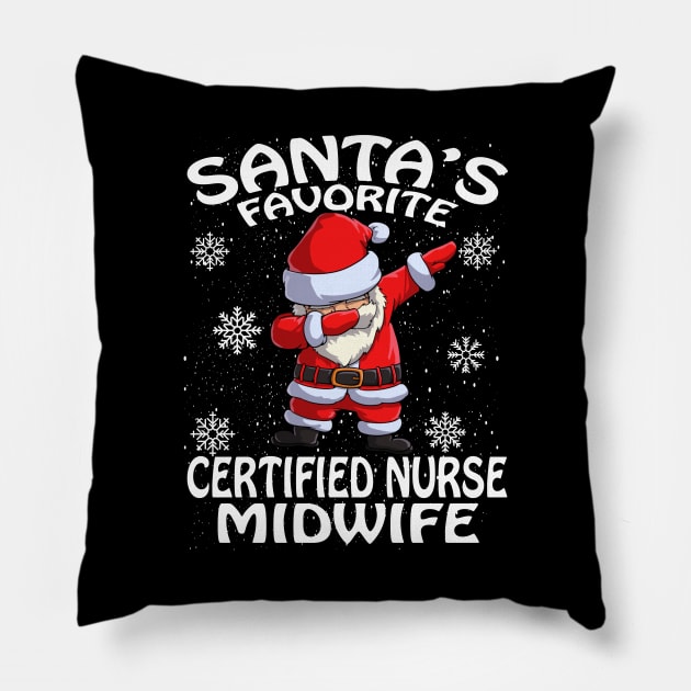 Santas Favorite Certified Nurse Midwife Christmas Pillow by intelus