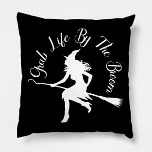 Grab Life By The Broom Pillow