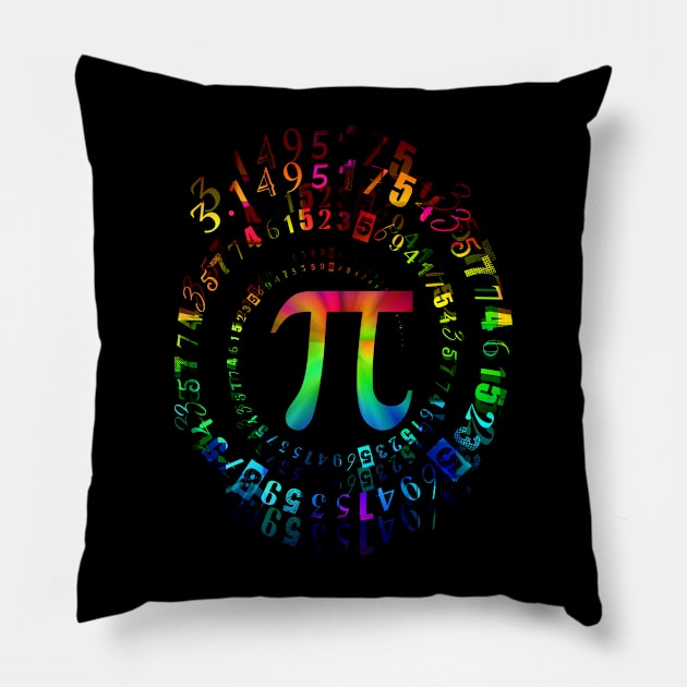 Funny Pi Day Shirt Spiral Pi Math Tee for Pi Day 3.14 Pillow by aeroloversclothing