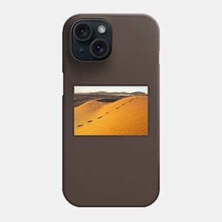 Footsteps in the sand. Phone Case