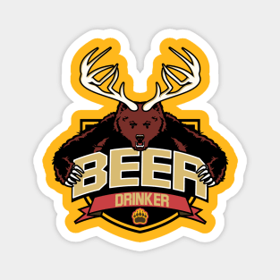 Bear Deer Beer Magnet