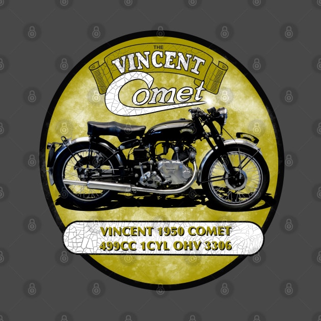 1950 500cc Comet Classic Motorcycle 1CYL OHV by MotorManiac