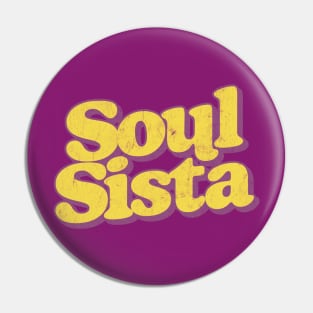 Soul Sista // Retro Soul Music Fan Design Pin