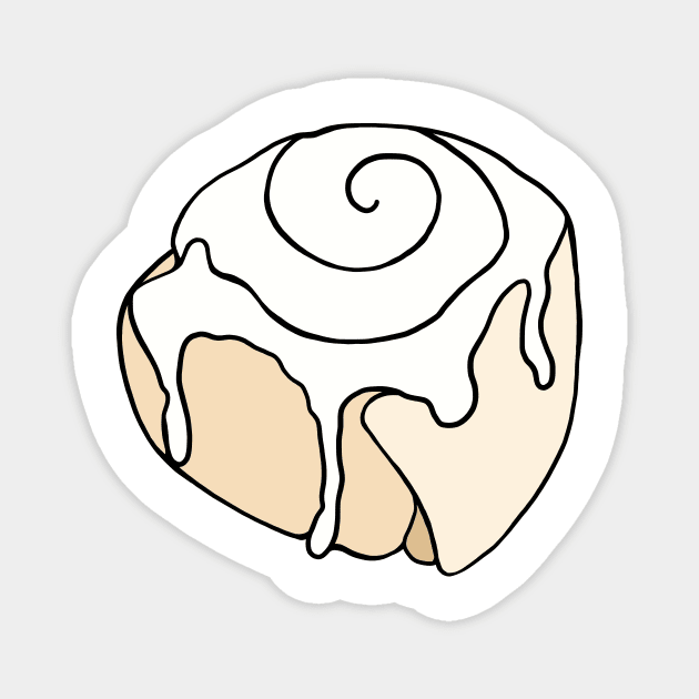 Cinnamon Roll Illustration Magnet by murialbezanson