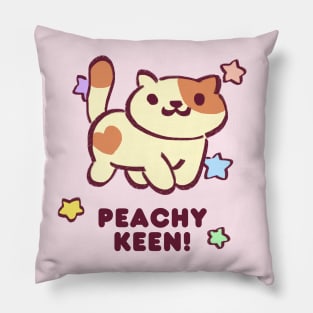 kitty collector rare cat peaches with starry sparkles being peachy keen Pillow