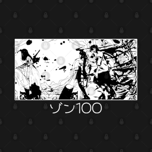 Cool Black and White Zom 100 Aesthetic Anime Opening Vector Art Bucket List of The Dead / Things I Want to do Before I Become a Colorful Zombie 2023 by Animangapoi