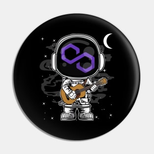 Astronaut Guitar Polygon Matic Coin To The Moon Crypto Token Cryptocurrency Blockchain Wallet Birthday Gift For Men Women Kids Pin