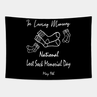 National Lost Sock Memorial Day Funny Holidays May 9th Socks Tapestry