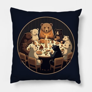 Bear Community Dinner Pillow