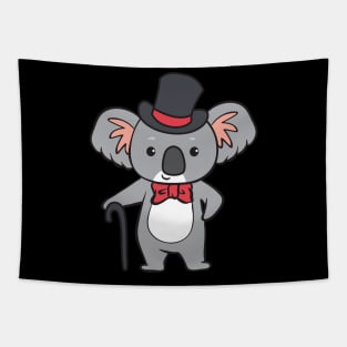 Koala - with cylinder and walking stick Tapestry