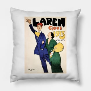 LAREN GOOI Netherlands 1913 Travel Advertisement by Willy Sluiter Vintage Art Pillow