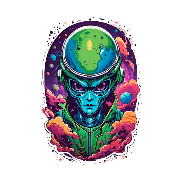 Earth Head Alien by Best T-Shirts