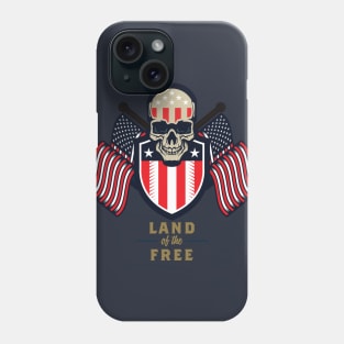 Land of the Free Skull v2 Phone Case