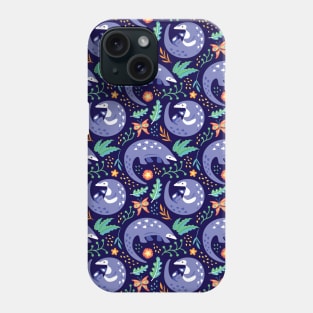 Cute Pangolin Tropical Pattern Phone Case