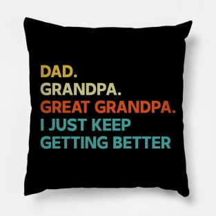 Retro dad grandpa great grandpa fathers day funny Pillow