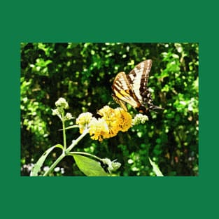 Butterflies - Yellow Swallowtail On Yellow Lantana T-Shirt