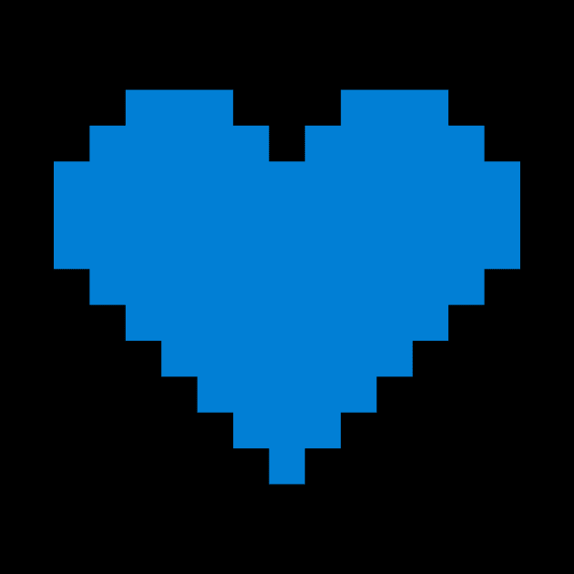 Blue Pixel Heart by 8BitBritt