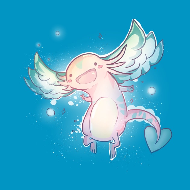 The Magical Axolotl by paintdust