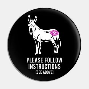 Please Follow Instructions [See Above) Apparel Pin