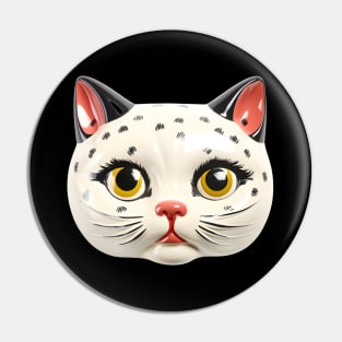 Retro Kitschy Cat Heads Pin