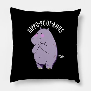 Hippo-poot-amus Funny Farting Hippo Pun Pillow