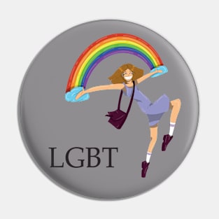 The girl LGBT Pin