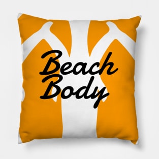 Beach Body Flip Flops Pillow