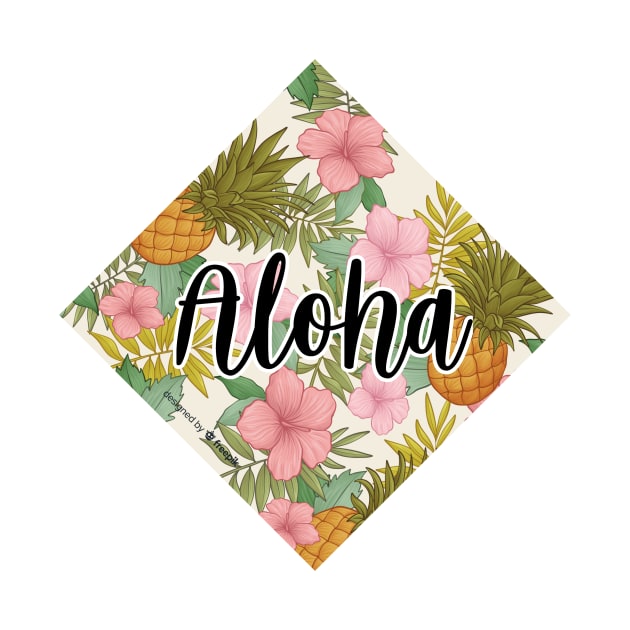 aloha pineapple with flowers by lr_venus