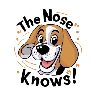 Funny Cartoon Beagle Dog Owner Nose T-Shirt