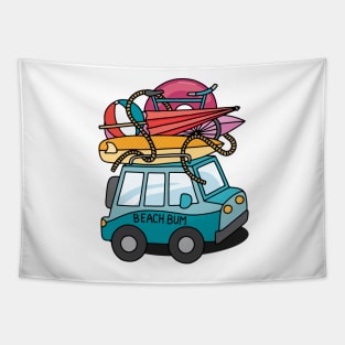 Beach Bum Road Trip Tapestry