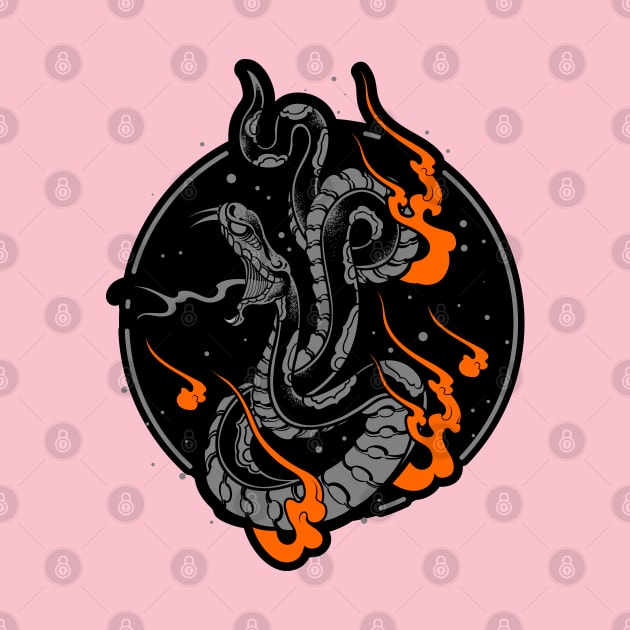 fire snake illustration by Mako Design 