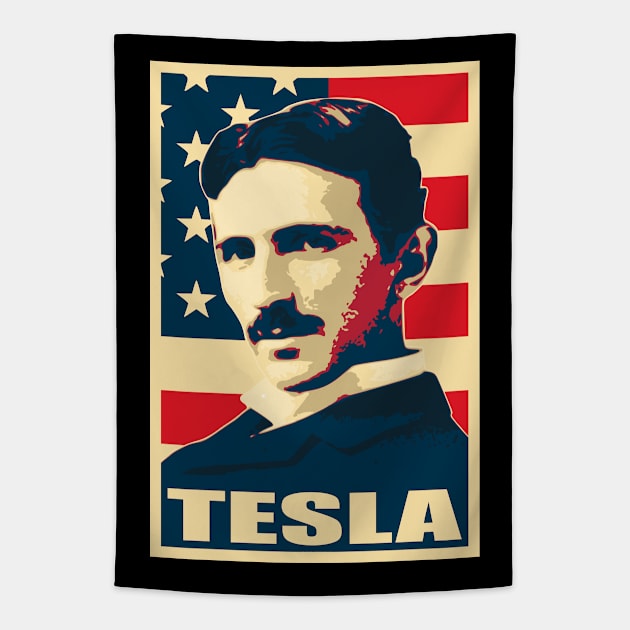 Nikola Tesla Tapestry by Nerd_art