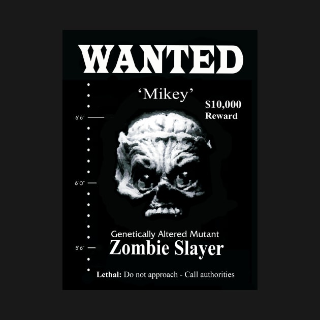 'Mikey' Zombie Slayer Wanted Poster by Orfi