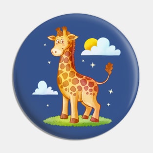 Hand Drawn Cartoon Giraffe Pin