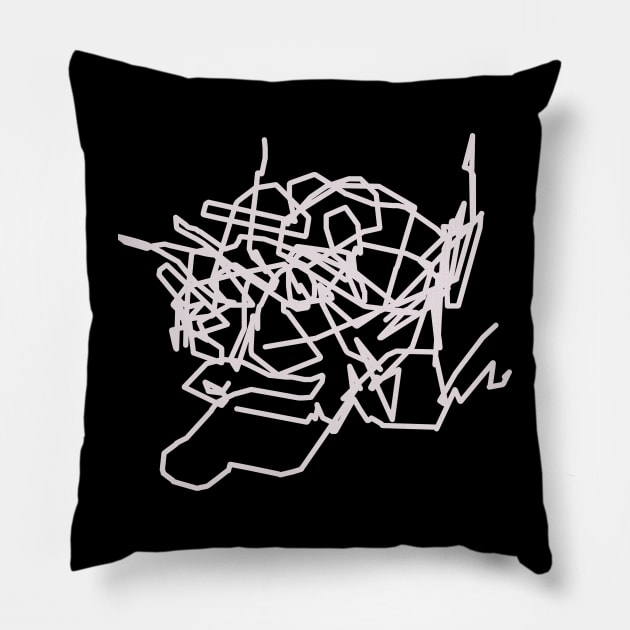 Abstract Scribble Pillow by Fandie