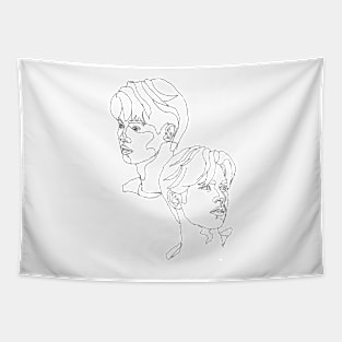 brightwin line art Tapestry