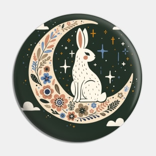 Rabbit on the moon Pin